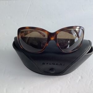 Bvlgari vintage tortoise shell brown sunglasses excellent condition